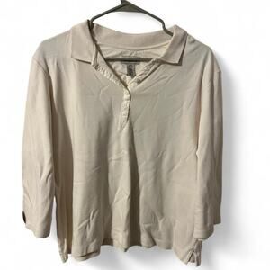 Cream classic elements polo shirt